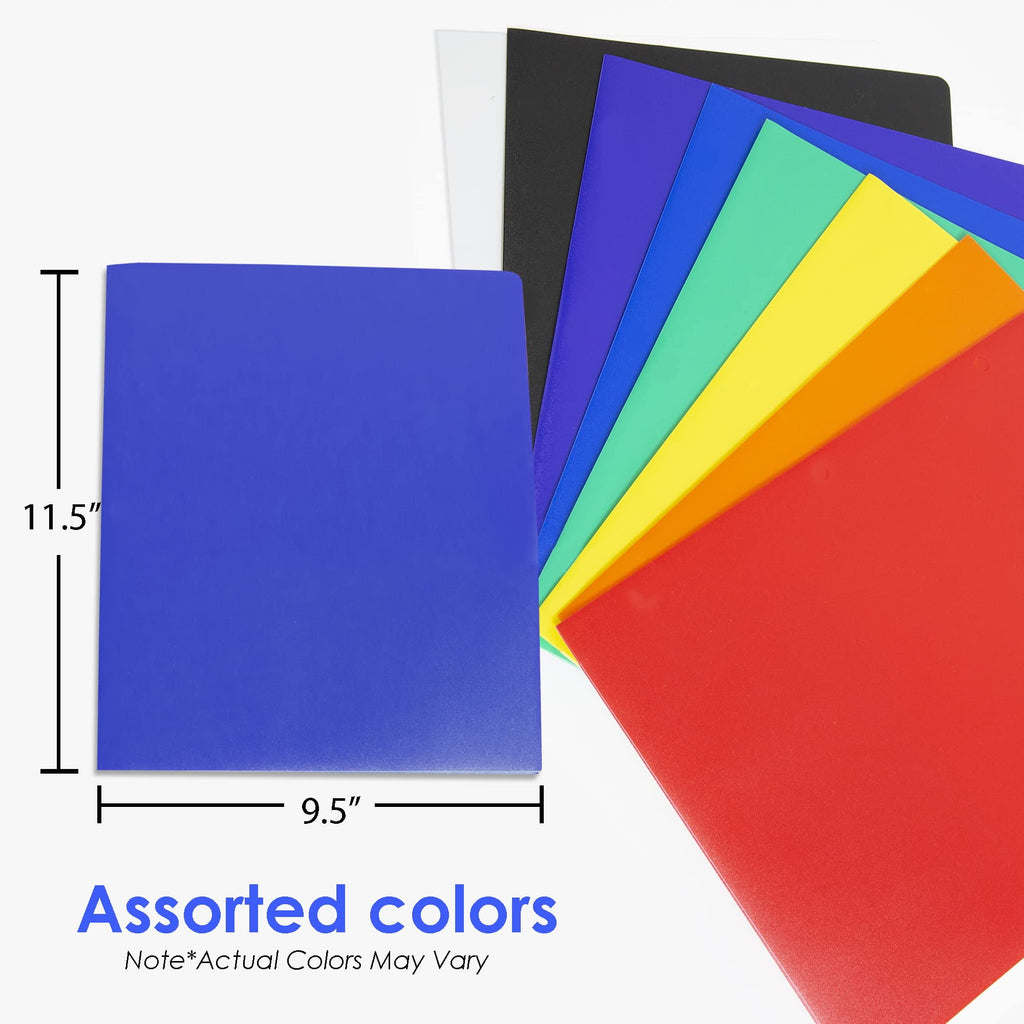 BAZIC Solid Color 2-Pockets Poly Portfolio [3158]