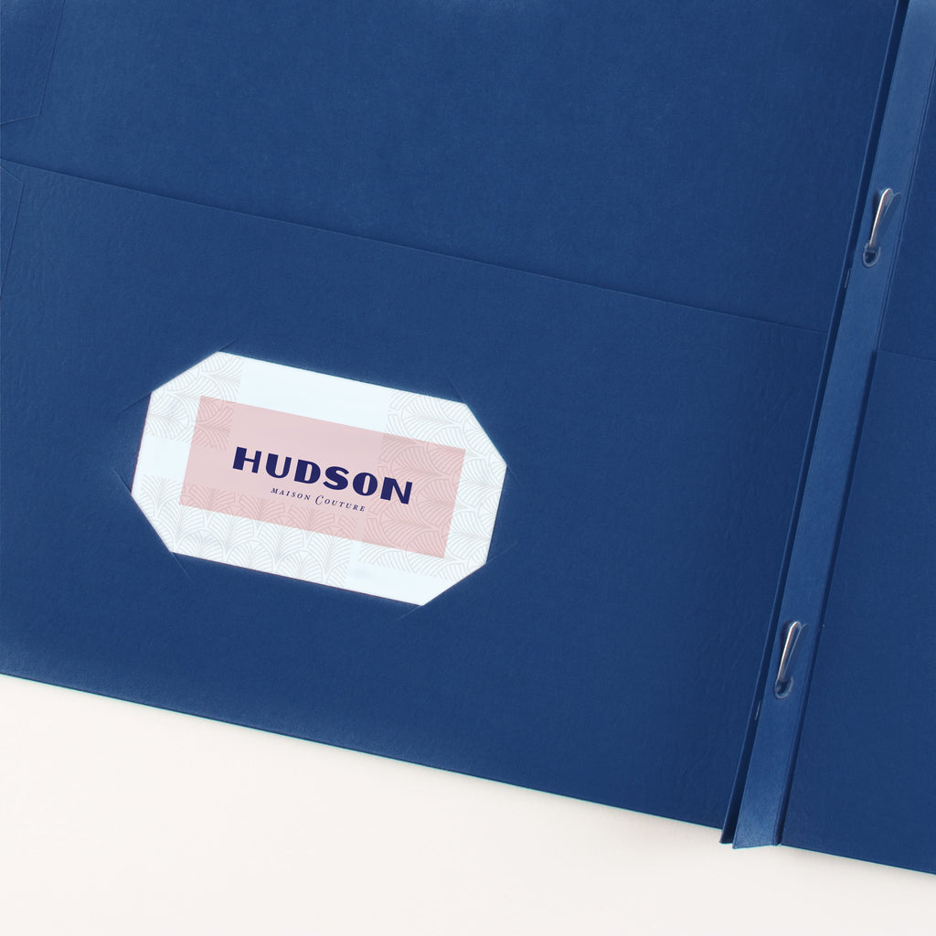 Two Pocket Folders with 3 Prong Fasteners, 25 Blue Folders (47975)