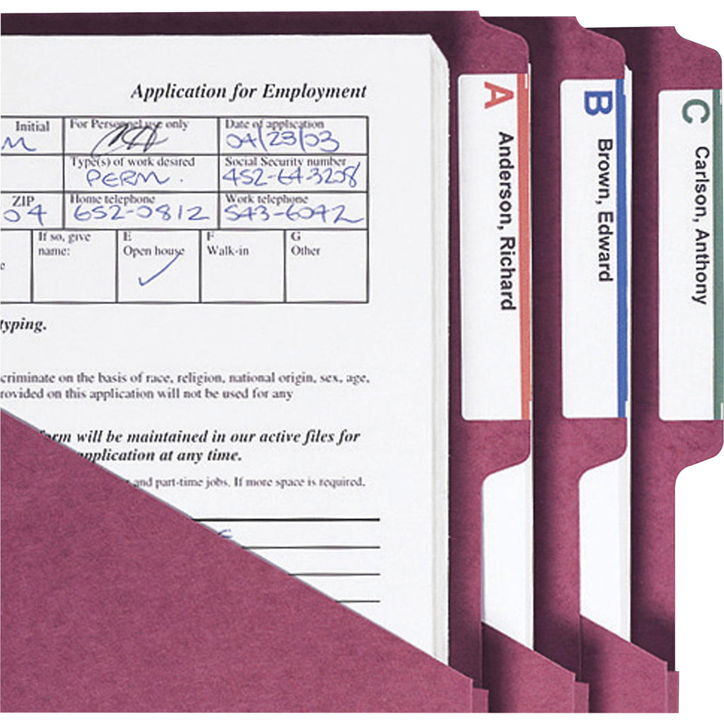 Smead Expanding Slash Jacket 1" Expansion Asst 5/PK Letter (75445)