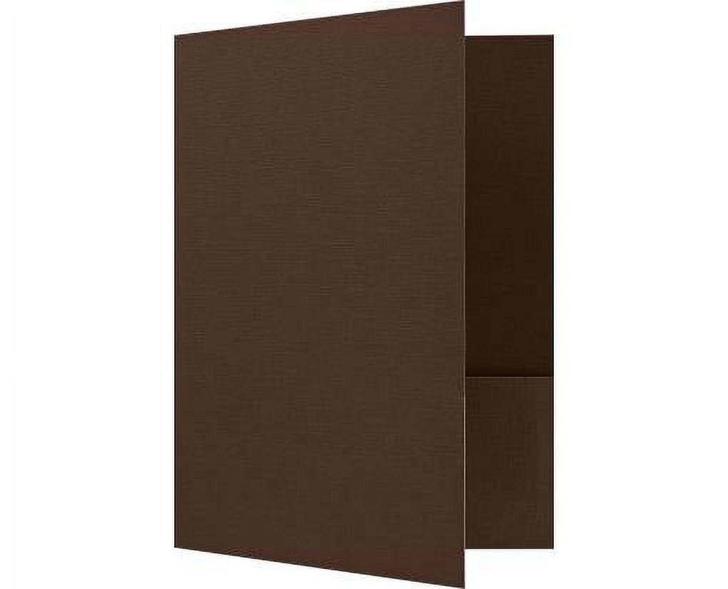 LUXPaper 9 x 12 Presentation Folder, Dark Espresso Brown, 25/Pack