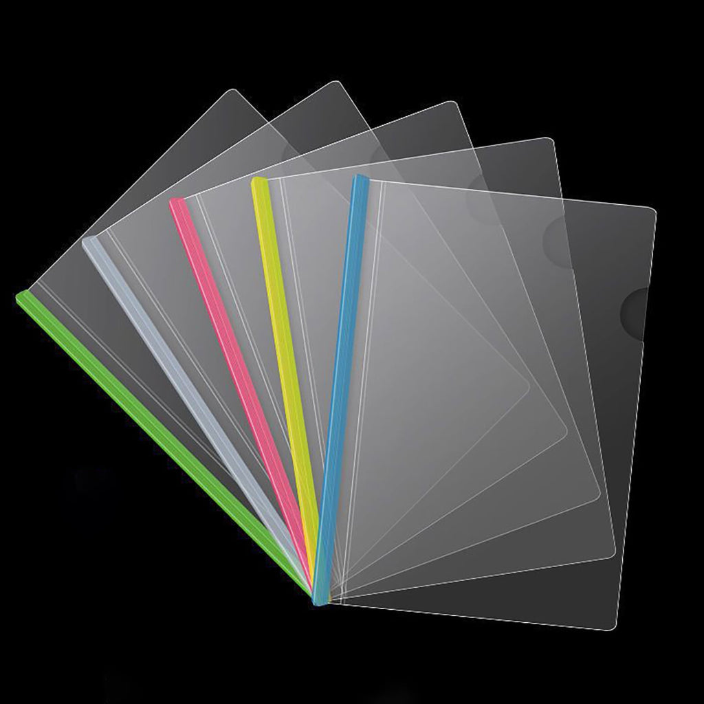 Zuioae Clearance Sale A4 Folder Drawer Clip, 10Pcs Transparent File Folder Sliding Bar Report Covers for A4 Report Display Cover Organizer (Include: 10X Folder Drawer) Fixing Clip Clearance