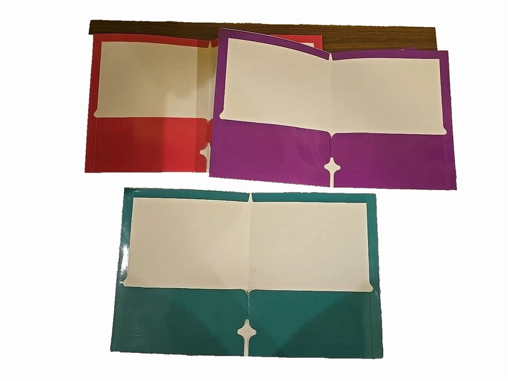 Lot Of 3 School 2 Pocket Folders; Punched For 3 Ring Binder; Horse & Pony Design