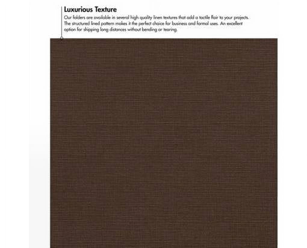 LUXPaper 9 x 12 Presentation Folder, Dark Espresso Brown, 25/Pack