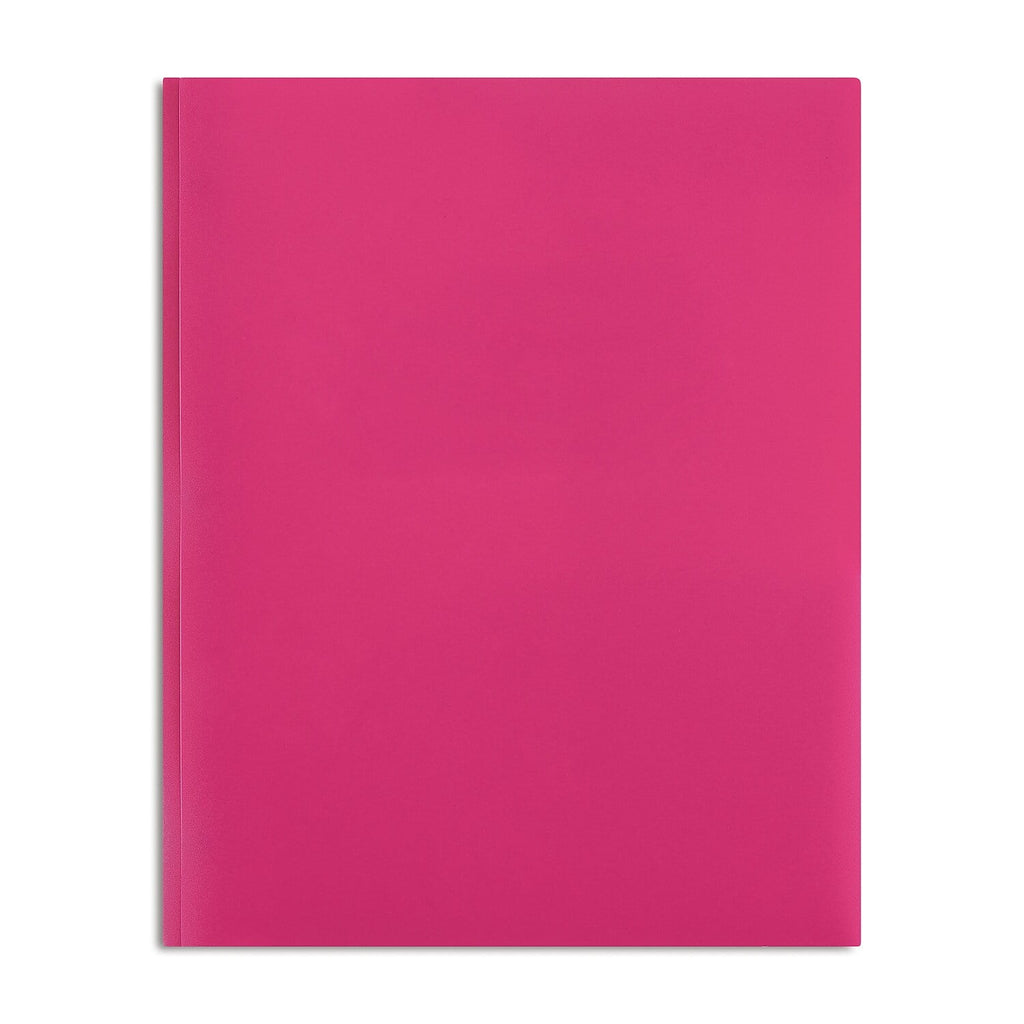 Staples 2-Pocket Portfolio with Fastener Pink 55480