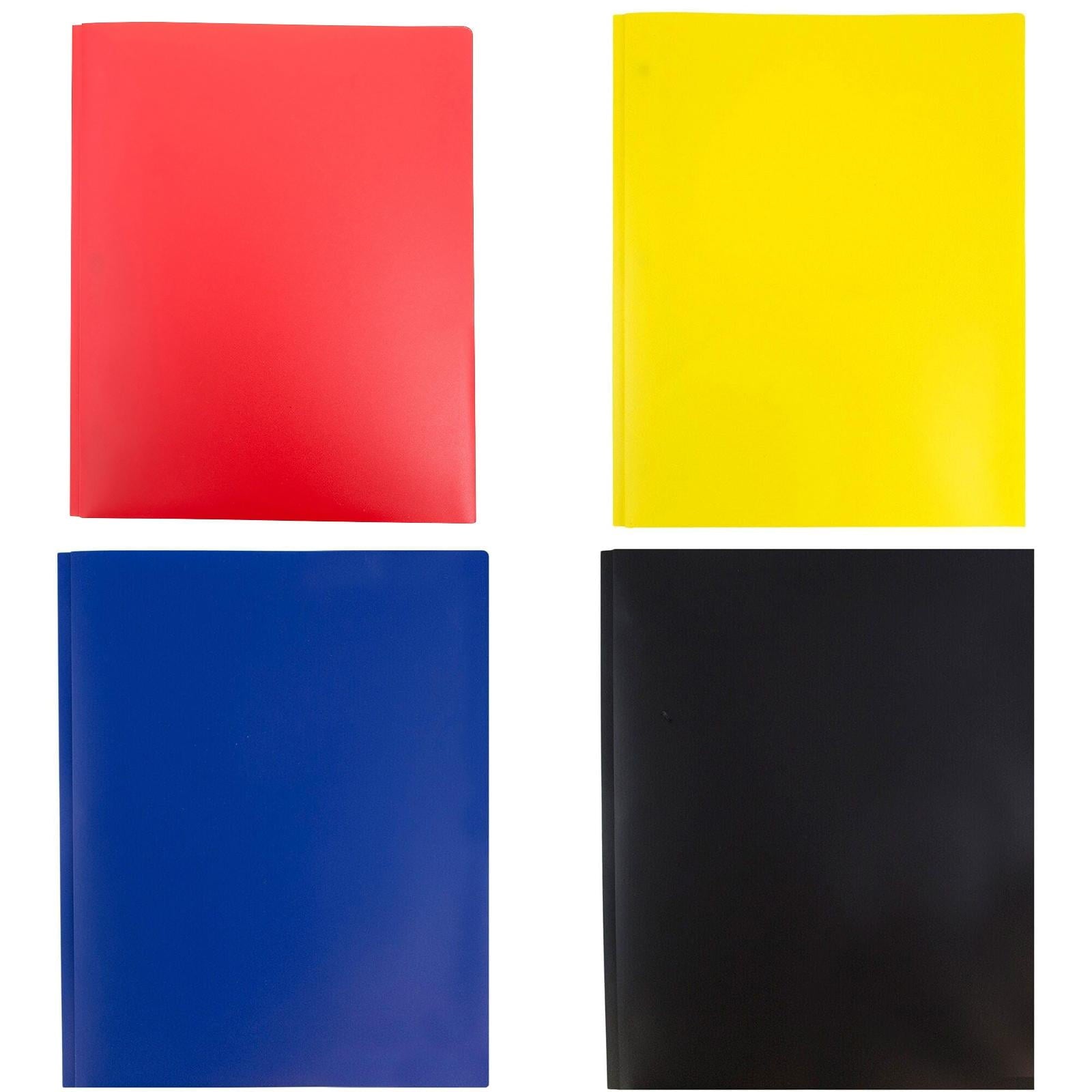 Clearance Under $10 Dunwell Colored Plastic Folder with Pockets and Prongs (Assorted Colors Pack) Colorful Folders with & School Folders with Fasteners