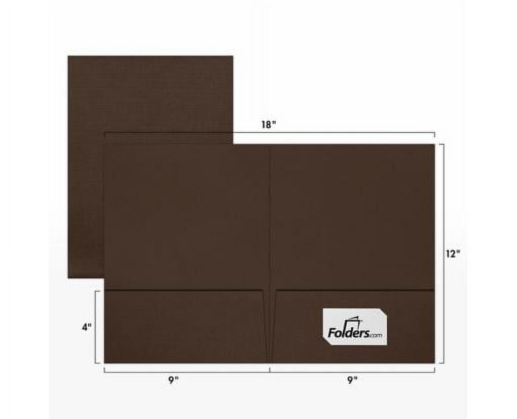 LUXPaper 9 x 12 Presentation Folder, Dark Espresso Brown, 25/Pack