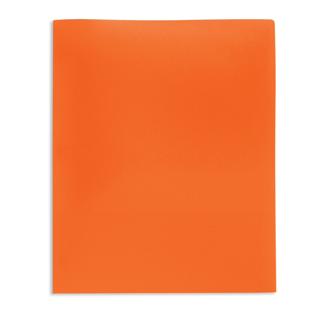 Office Depot® Brand School-Grade 2-Pocket Poly Folder, Letter Size, Orange