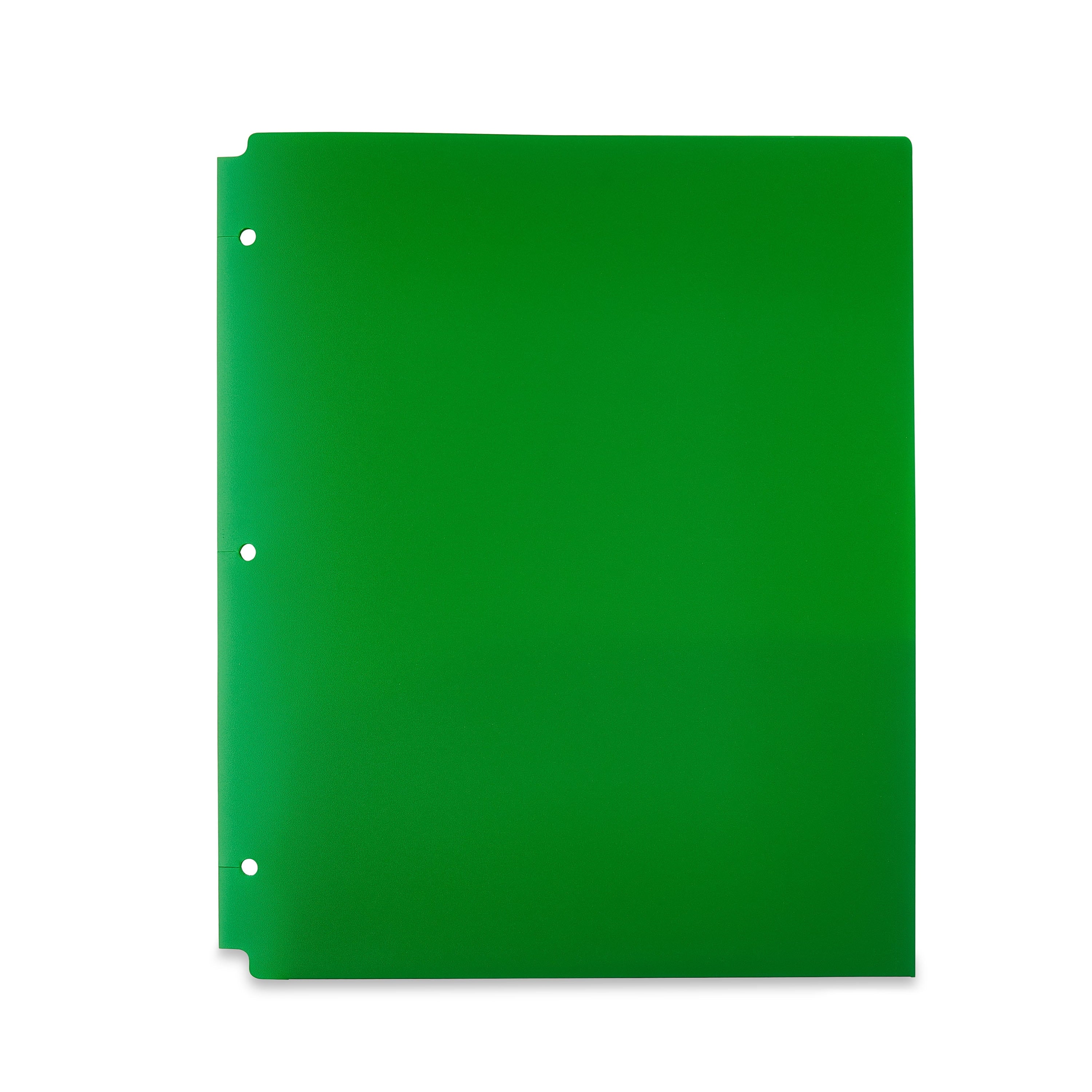 Pen+Gear 2-Pocket Poly Folders, Green, 9.4" x 11.4", 50 Pack