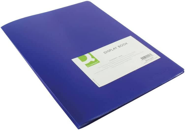 Q Connect 10-Pocket Display Book - Blue