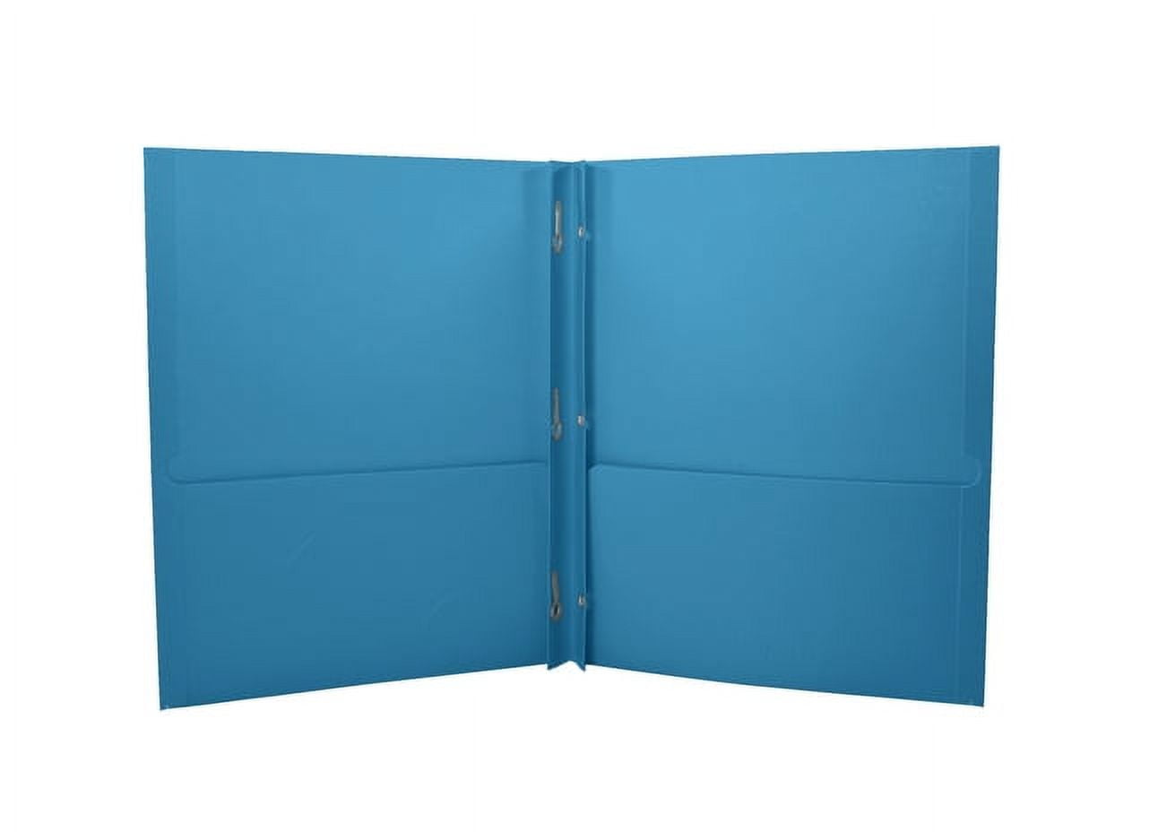 School Smart 2 Pocket Folder with Fasteners, Yellow, Pack of 25