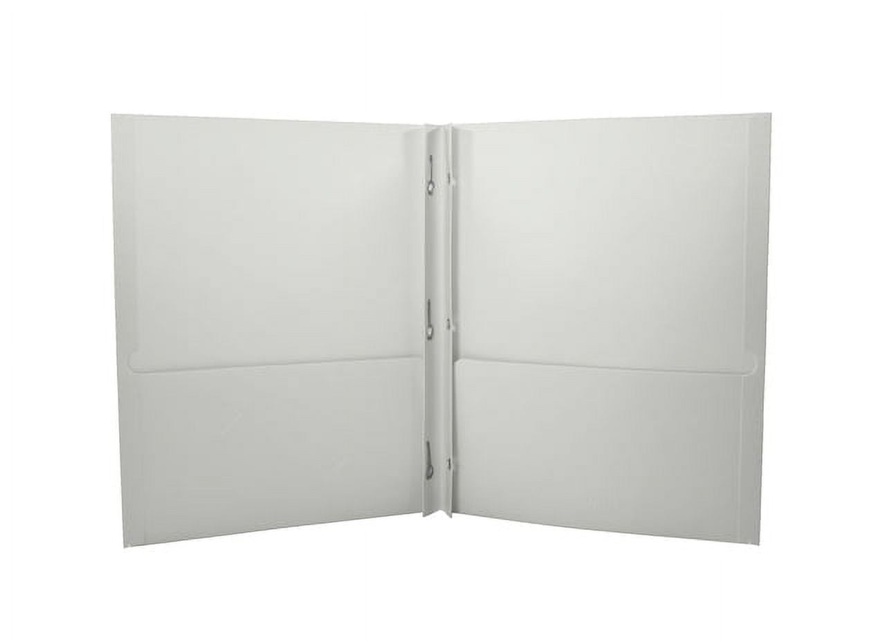 School Smart 2 Pocket Folder with Fasteners, Yellow, Pack of 25