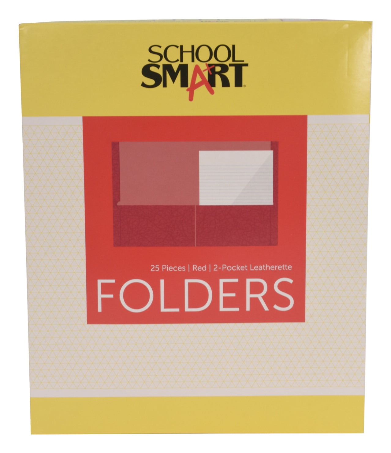SchoolSmart Heavy Duty 2-Pocket Folder, 25-Pack