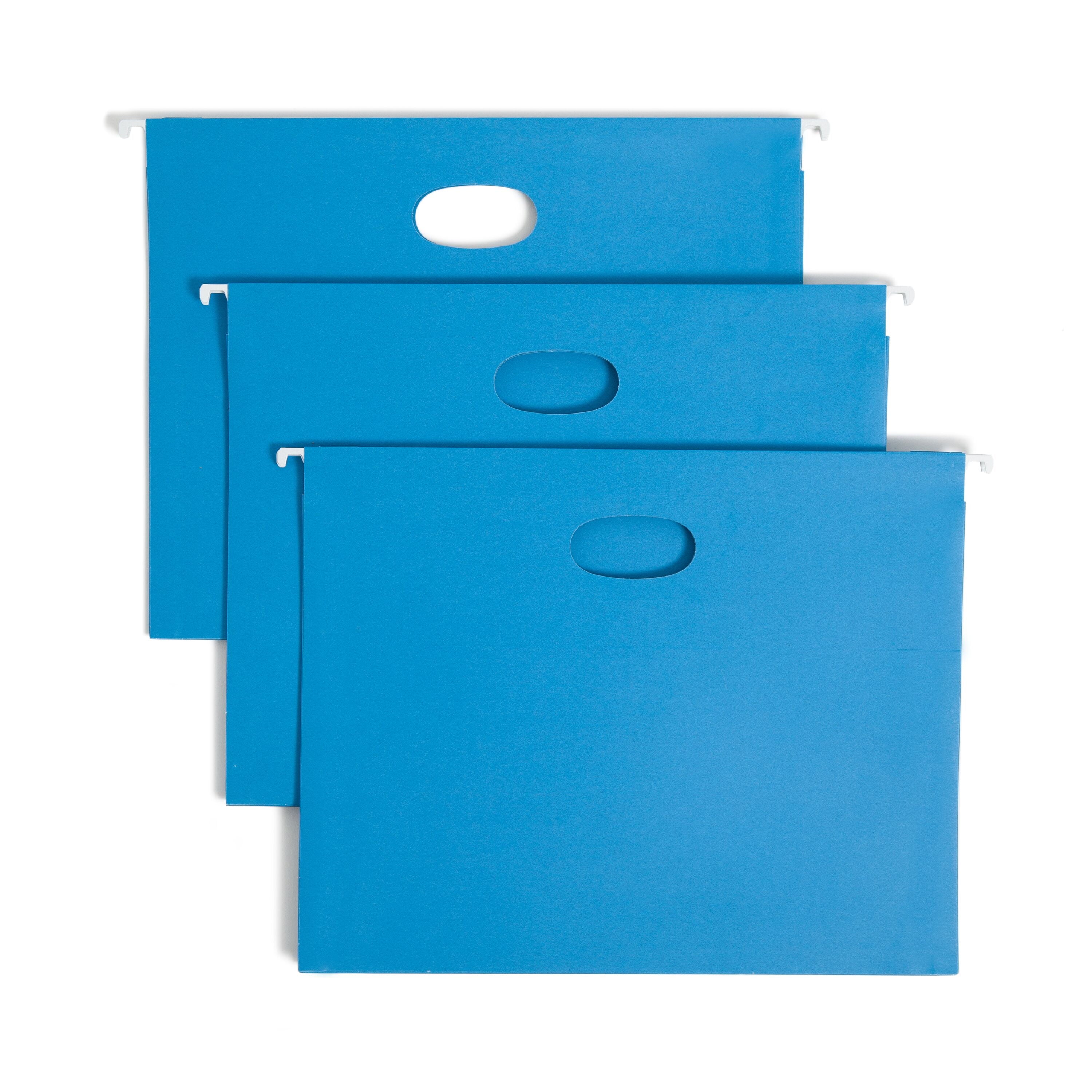 Smead Colored Hanging Pockets 3" Exp Sky Blue 25/BX Letter (64270)