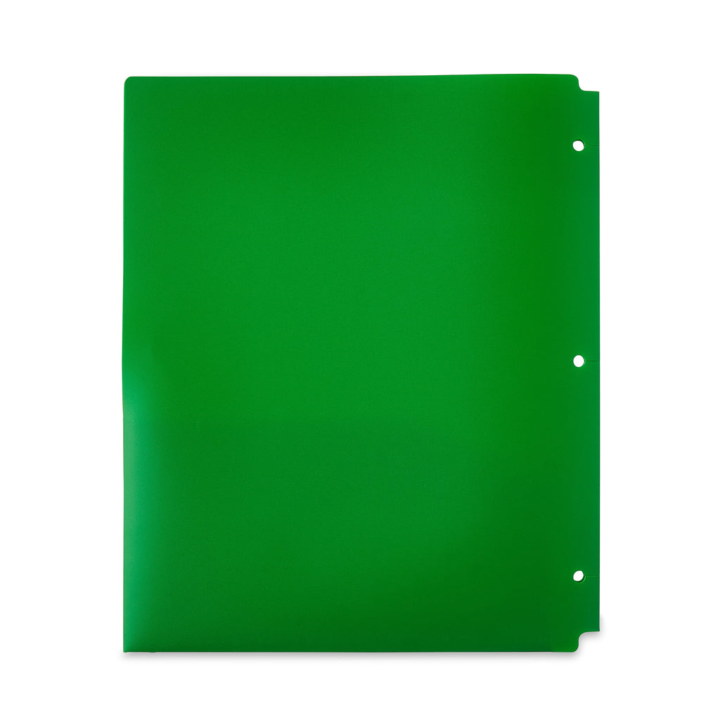 Pen+Gear 2-Pocket Poly Folders, Green, 9.4" x 11.4", 50 Pack