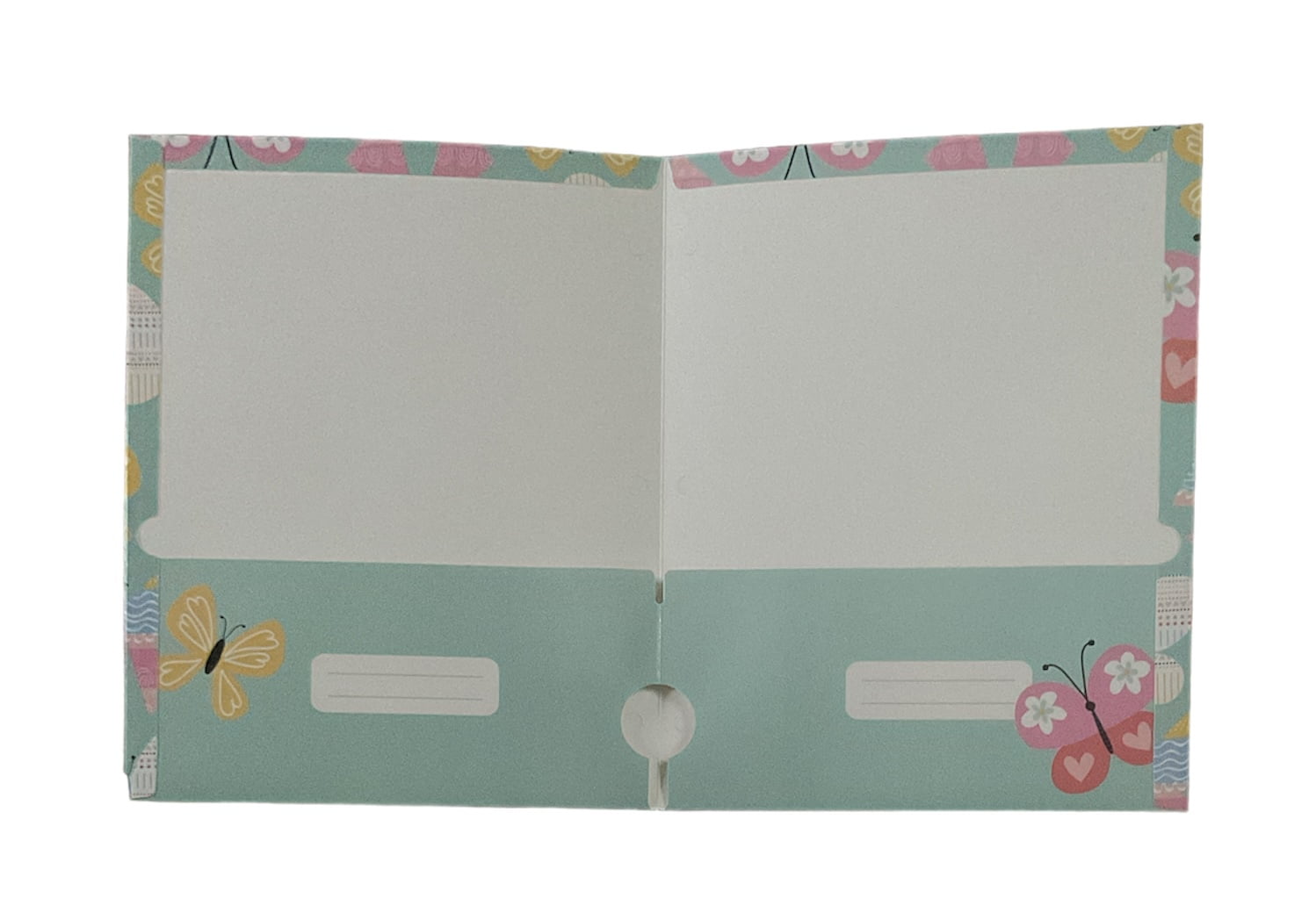 Back to School 2 Pocket Folders Portfolios Designs include Unicorns, Rainbows, Butterflies and Flowers  Set of 4 Elementary Grade School