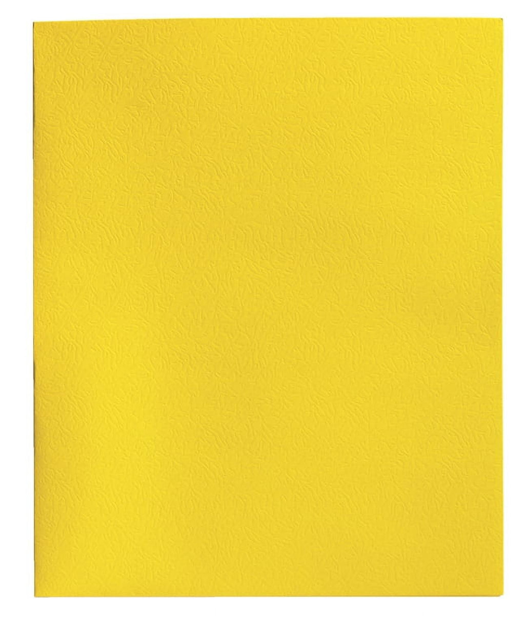 School Smart 2 Pocket Folder with Fasteners, Yellow, Pack of 25